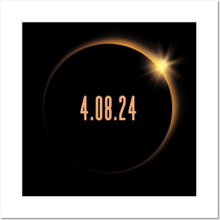 North America Totality Spring 4.08.24 Total Solar Eclipse 2024 Posters and Art